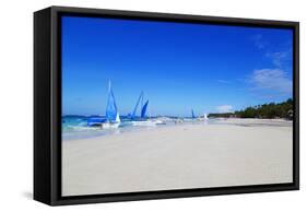 White Beach, Boracay Island, the Visayas, Philippines, Southeast Asia-Christian-Framed Stretched Canvas