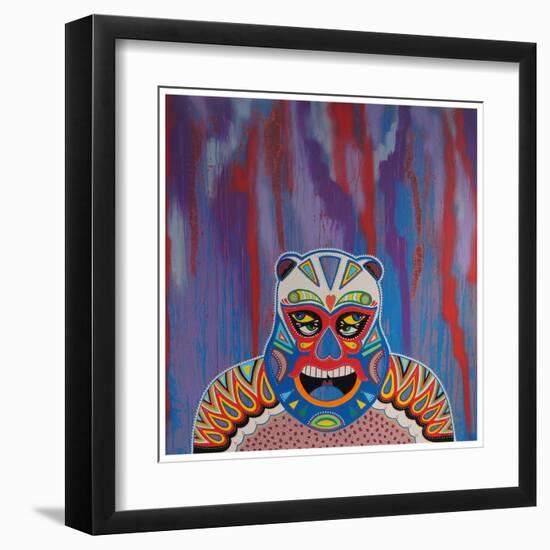 White Bear-KASHINK-Framed Art Print