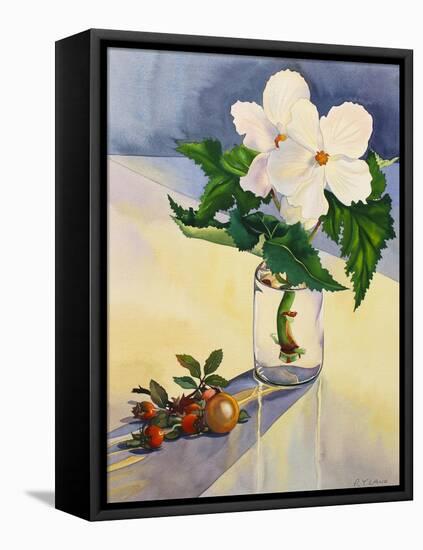 White Begonia and Rosehips-Christopher Ryland-Framed Stretched Canvas