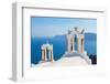 White Belfries Santorini Island, Greece-neirfy-Framed Photographic Print