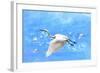 White Birds And Blue Sky-Ata Alishahi-Framed Giclee Print