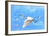 White Birds And Blue Sky-Ata Alishahi-Framed Giclee Print