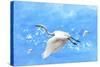 White Birds And Blue Sky-Ata Alishahi-Stretched Canvas