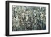 White Blooms with Navy I-Tim O'toole-Framed Art Print