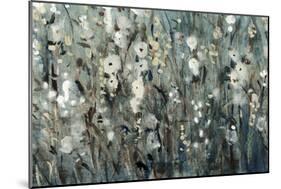 White Blooms with Navy I-Tim O'toole-Mounted Art Print