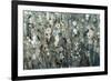 White Blooms with Navy I-Tim O'toole-Framed Art Print