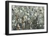 White Blooms with Navy II-Tim O'toole-Framed Premium Giclee Print