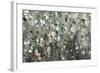 White Blooms with Navy II-Tim O'toole-Framed Art Print