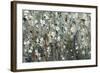 White Blooms with Navy II-Tim O'toole-Framed Art Print