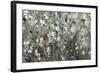 White Blooms with Navy II-Tim O'toole-Framed Art Print