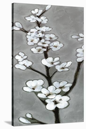 White Blossoms I-Jennifer Goldberger-Stretched Canvas