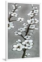 White Blossoms II-Jennifer Goldberger-Framed Art Print