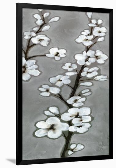 White Blossoms II-Jennifer Goldberger-Framed Art Print