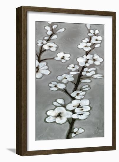 White Blossoms II-Jennifer Goldberger-Framed Art Print