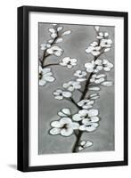 White Blossoms II-Jennifer Goldberger-Framed Art Print