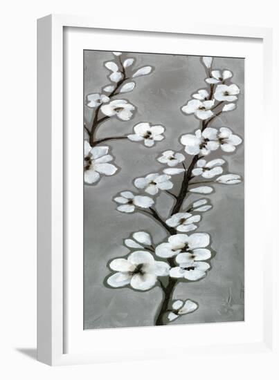 White Blossoms II-Jennifer Goldberger-Framed Art Print