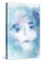 White Blue Face-Patricia Dymer-Stretched Canvas