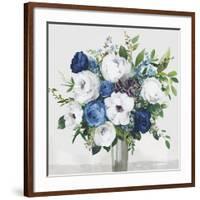 White-Blue Symphony-Asia Jensen-Framed Art Print