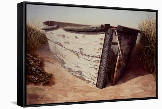 White Boat II-Karl Soderlund-Framed Stretched Canvas