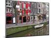 White Boat in Red Lights District, Amsterdam-Igor Maloratsky-Mounted Art Print