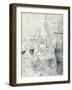 White Boat in the Port, Nice, 1881 (W/C on Paper)-Berthe Morisot-Framed Giclee Print