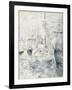 White Boat in the Port, Nice, 1881 (W/C on Paper)-Berthe Morisot-Framed Giclee Print