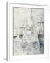 White Boat in the Port, Nice, 1881 (W/C on Paper)-Berthe Morisot-Framed Giclee Print