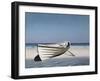 White Boat on Beach-Zhen-Huan Lu-Framed Photographic Print