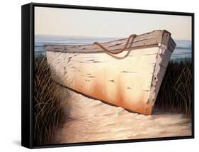 White Boat-Karl Soderlund-Framed Stretched Canvas