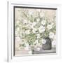 White Bouquet Gray Vase-Julia Purinton-Framed Art Print