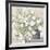 White Bouquet Gray Vase-Julia Purinton-Framed Art Print