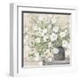 White Bouquet Gray Vase-Julia Purinton-Framed Art Print