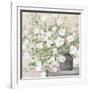 White Bouquet Gray Vase-Julia Purinton-Framed Art Print