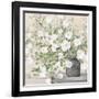 White Bouquet Gray Vase-Julia Purinton-Framed Art Print