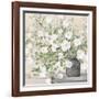 White Bouquet Gray Vase-Julia Purinton-Framed Art Print