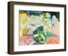 White Bouquet on Pink Table-Maret Hensick-Framed Art Print