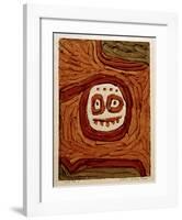 White-Brown Mask-Paul Klee-Framed Giclee Print