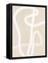 White Brush Stroke Poster No.2-Elena Ristova-Framed Stretched Canvas