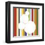 White Bubble on Stripe (detail)-Dan Bleier-Framed Giclee Print