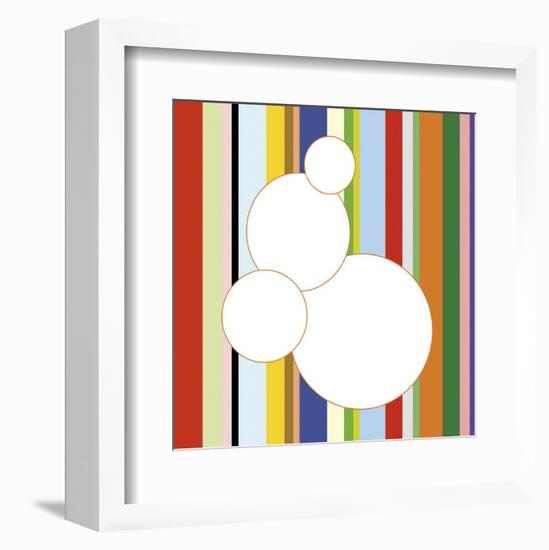 White Bubble on Stripe (detail)-Dan Bleier-Framed Art Print