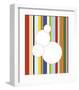 White Bubble on Stripe-Dan Bleier-Framed Art Print