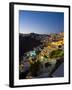 White Buildings at Night, Fira, Santorini, Greece-Bill Bachmann-Framed Photographic Print