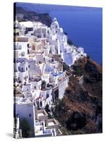 White Buildings in Oia Santorini, Athens, Greece-Bill Bachmann-Stretched Canvas