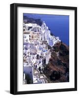 White Buildings in Oia Santorini, Athens, Greece-Bill Bachmann-Framed Photographic Print