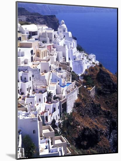 White Buildings in Oia Santorini, Athens, Greece-Bill Bachmann-Mounted Photographic Print