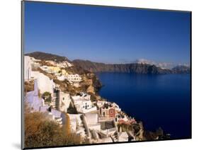 White Buildings on the Cliffs in Oia, Santorini, Greece-Bill Bachmann-Mounted Photographic Print