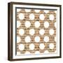 White Burlap Dots-Joanne Paynter Design-Framed Giclee Print