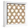 White Burlap Dots-Joanne Paynter Design-Framed Giclee Print