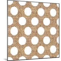 White Burlap Dots-Joanne Paynter Design-Mounted Giclee Print