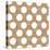 White Burlap Dots-Joanne Paynter Design-Stretched Canvas